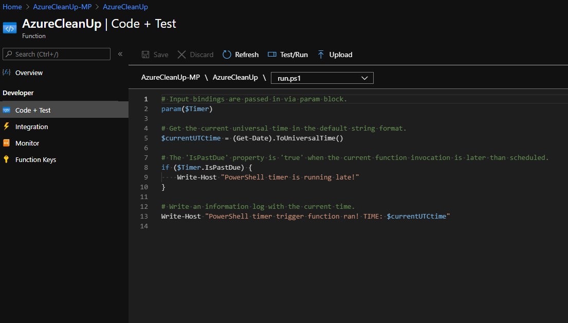 AzureFunctionAppCodeTest