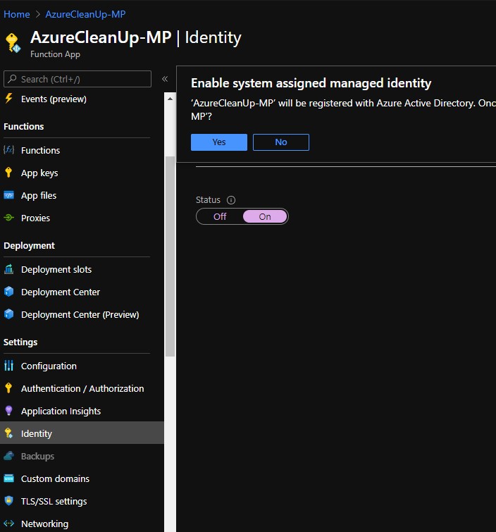 AzureFunctionAppIdentityConfirm